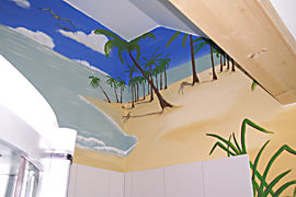 Wandmalerei im Badezimmer